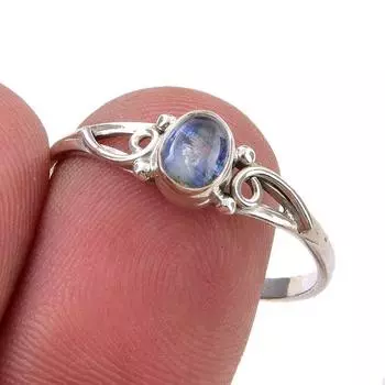 Natural Kyanite Gemstone Handmade 925 Sterling Silver Jewelry Ring Size 10 F8I83