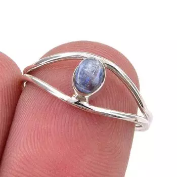 Natural Kyanite Gemstone Handmade 925 Sterling Silver Jewelry Ring Size 6.5 z5E33
