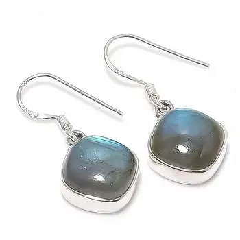 Natural Labradorite Gemstone 925 Solid Sterling Silver Gift Earring 1.25 c0p59