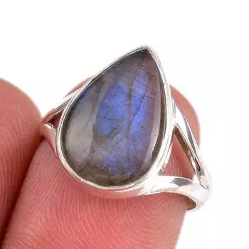 Natural Labradorite Gemstone 925 Solid Sterling Silver Jewelry Ring Size 7 J9s08