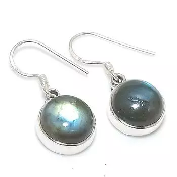 Natural Labradorite Gemstone 925 Solid Sterling Silver Gift Earring 1.25 A4t36