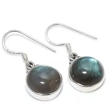 Natural Labradorite Gemstone 925 Solid Sterling Silver Gift Earring 1.25 S6f87