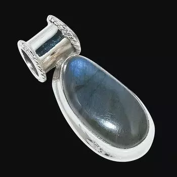 Natural Labradorite Gemstone 925 Solid Sterling Silver Gift Pendant 1.18 d4d26