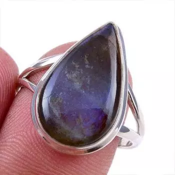 Natural Labradorite Gemstone 925 Solid Sterling Silver Jewelry Ring Size 9 m5b67