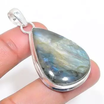 Natural Labradorite Gemstone 925 Sterling Silver Jewelry Pendant 1.97 e7O55