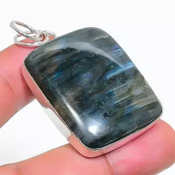 Natural Labradorite Gemstone 925 Sterling Silver Jewelry Pendant 2.01 U6p78