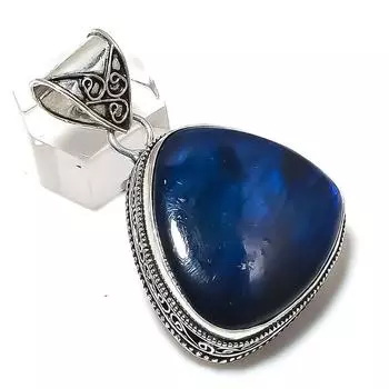 Natural Labradorite Gemstone 925 Sterling Silver Jewelry Pendant 2.01 y5Z94