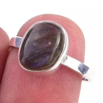 Natural Labradorite Gemstone Handmade 925 Solid Sterling Silver Ring Size 8 c3g24