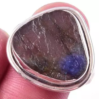 Natural Labradorite Gemstone Handmade 925 Solid Sterling Silver Ring Size 9 d1Z63