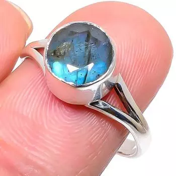 Natural Labradorite Gemstone Handmade 925 Solid Sterling Silver Ring S.10 n2s39