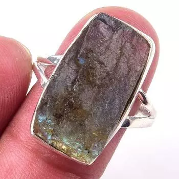 Natural Labradorite Gemstone Handmade 925 Solid Sterling Silver Ring S.10 t5g39