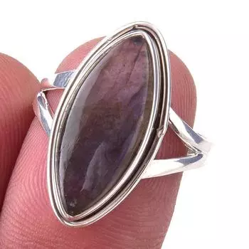 Natural Labradorite Gemstone Handmade 925 Solid Sterling Silver Ring Size 7 v1o27