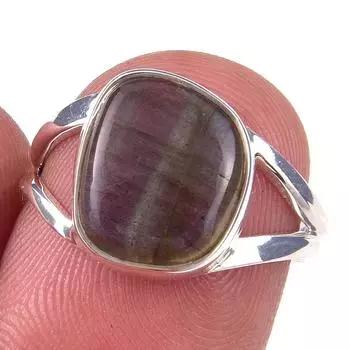 Natural Labradorite Gemstone Handmade 925 Solid Sterling Silver Ring Size 6 s9s66