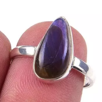 Natural Labradorite Gemstone Handmade 925 Solid Sterling Silver Ring Size 7 b0B93