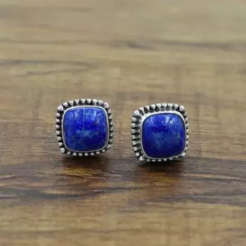 Natural Lapis Lazuli Earring Lapis Earring Lapis Jewelry Sterling Silver Earring
