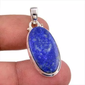 Natural Lapis Lazuli Gemstone 925 Solid Sterling Silver Gift Pendant 1.50 z5e47