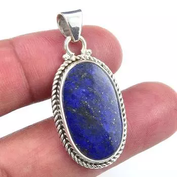 Natural Lapis Lazuli Gemstone 925 Solid Sterling Silver Gift Pendant 1.50 A7o09