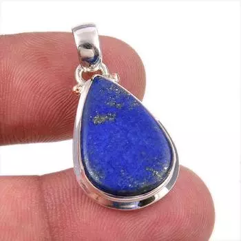 Natural Lapis Lazuli Gemstone 925 Solid Sterling Silver Gift Pendant 1.50 J6e92