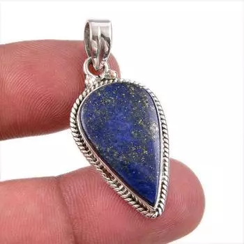 Natural Lapis Lazuli Gemstone 925 Solid Sterling Silver Gift Pendant 1.50 I2l68