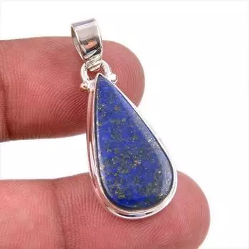 Natural Lapis Lazuli Gemstone 925 Solid Sterling Silver Gift Pendant 1.50 p9O11