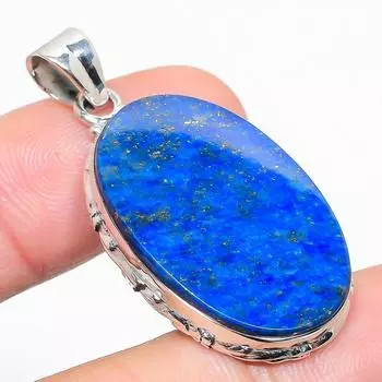 Natural Lapis Lazuli Gemstone 925 Solid Sterling Silver Gift Pendant 1.75 e2G21