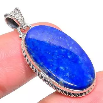 Natural Lapis Lazuli Gemstone 925 Solid Sterling Silver Gift Pendant 1.50 T5A22