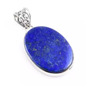 Natural Lapis Lazuli Gemstone 925 Solid Sterling Silver Gift Pendant 1.8 n1j25