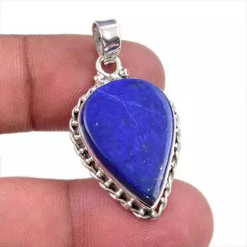 Natural Lapis Lazuli Gemstone 925 Solid Sterling Silver Gift Pendant 1.50 W8t76