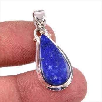 Natural Lapis Lazuli Gemstone 925 Solid Sterling Silver Gift Pendant 1.50 G5A39