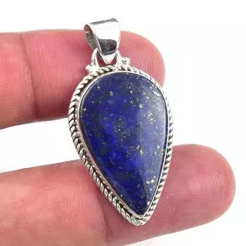 Natural Lapis Lazuli Gemstone 925 Solid Sterling Silver Gift Pendant 1.50 y4H57