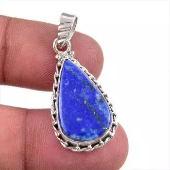 Natural Lapis Lazuli Gemstone 925 Solid Sterling Silver Gift Pendant 1.50 z2y11