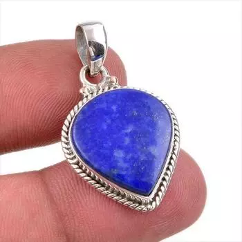 Natural Lapis Lazuli Gemstone 925 Solid Sterling Silver Gift Pendant 1.50 G3R39