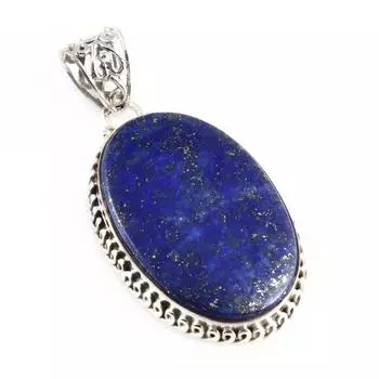 Natural Lapis Lazuli Gemstone 925 Solid Sterling Silver Gift Pendant 1.8 a2E35