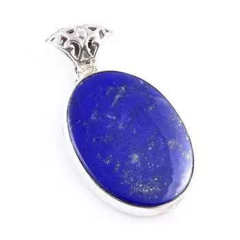 Natural Lapis Lazuli Gemstone 925 Solid Sterling Silver Gift Pendant 1.7 Y5B37