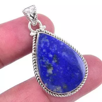 Natural Lapis Lazuli Gemstone 925 Solid Sterling Silver Gift Pendant 1.50 u5z53