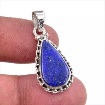 Natural Lapis Lazuli Gemstone 925 Solid Sterling Silver Gift Pendant 1.50 R0V64