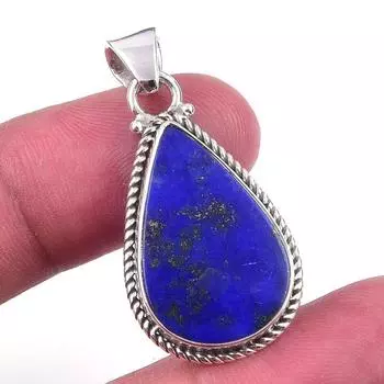 Natural Lapis Lazuli Gemstone 925 Solid Sterling Silver Gift Pendant 1.50 U9R61