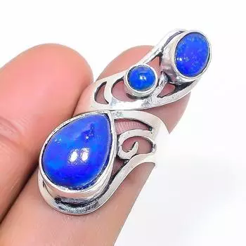 Natural Lapis Lazuli Gemstone 925 Sterling Silver Jewelry Ring Size 5 Y9u13