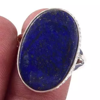 Natural Lapis Lazuli Gemstone Handmade 925 Solid Sterling Silver Ring S.10 d2w58