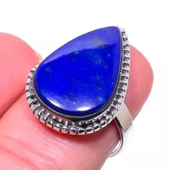 Natural Lapis Lazuli Gemstone Handmade 925 Solid Sterling Silver Ring S.7 n5f15