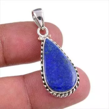 Natural Lapis Lazuli Gemstone Handmade 925 Solid Silver Gift Pendant 1.50 C6w44