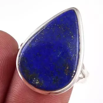 Natural Lapis Lazuli Gemstone Handmade 925 Solid Sterling Silver Ring S.9 B7s23
