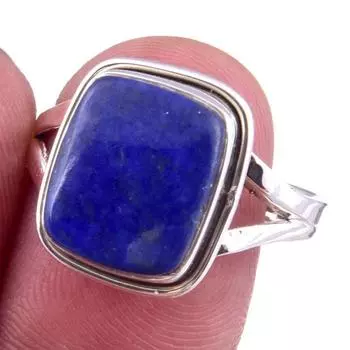 Natural Lapis Lazuli Gemstone Handmade 925 Solid Sterling Silver Ring S.9 G6R71