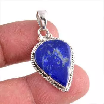 Natural Lapis Lazuli Gemstone Handmade 925 Solid Silver Gift Pendant 1.50 b7b56