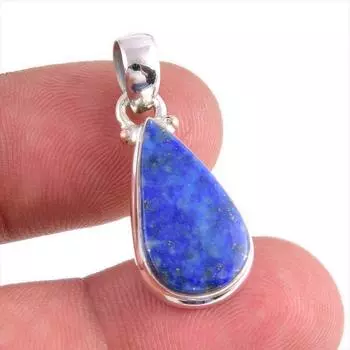 Natural Lapis Lazuli Gemstone Handmade 925 Solid Silver Gift Pendant 1.25 u5U77