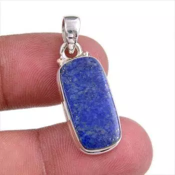 Natural Lapis Lazuli Gemstone Handmade 925 Solid Silver Gift Pendant 1.50 V8z78