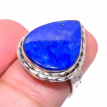 Natural Lapis Lazuli Gemstone Handmade 925 Solid Sterling Silver Ring S.7 U9j64