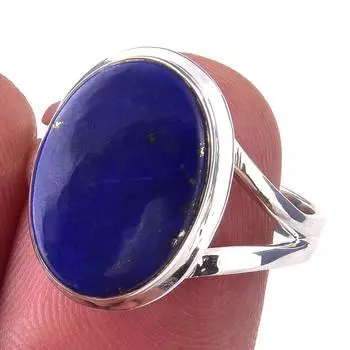 Natural Lapis Lazuli Gemstone Handmade 925 Solid Sterling Silver Ring S.8 j2h84