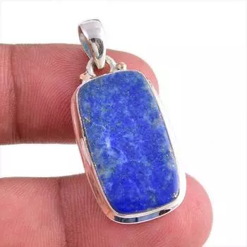Natural Lapis Lazuli Gemstone Handmade 925 Solid Silver Gift Pendant 1.50 T7F20