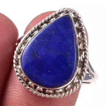 Natural Lapis Lazuli Gemstone Handmade 925 Solid Sterling Silver Ring S.9 b7f11